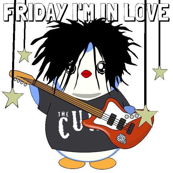 Get To Know Me The Cure Sticker by Pudgy Penguins