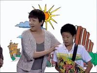 home with kids jia you er nv GIF