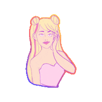 Heart Girl Sticker