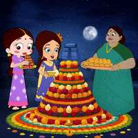 Indian Festivals Blossoms GIF by Chhota Bheem