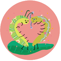 Mothandbutterflytada Sticker