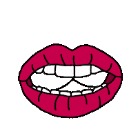 lips no Sticker by Dev