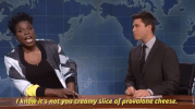 leslie jones flirting GIF by Saturday Night Live