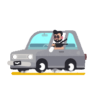 Car Driving Sticker by Moy Agüero