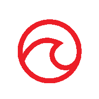 PremiumSelectedBoats logo white red wave Sticker