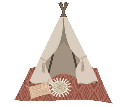 Boho Tent Sticker by Mille Design