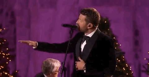 brett eldredge christmas in rockefeller 2018 GIF by NBC