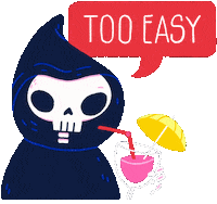 Grim Reaper Halloween Sticker by 2is3