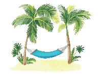 Relaxing Palm Tree Sticker by Boardwalk Boutique Hotel Aruba