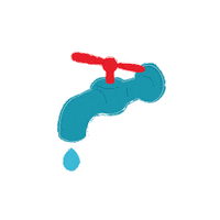 WijzijnPubliek water kraan kraanwater druppels Sticker