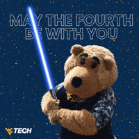 May The Fourth Be With You Star Wars GIF by WVU Tech Golden Bears