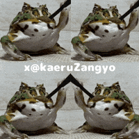 kaeruZangyo frog かえる frog dance kaeruzangyo GIF