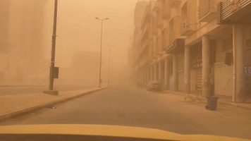 Low Visibility as Dust Storm Sweeps Through Baghdad