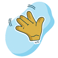 Waving Bye Bye Sticker by myHQ