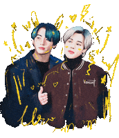 Veencent bts jungkook jimin fanart Sticker