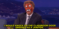 will ferrell janitor GIF by Team Coco