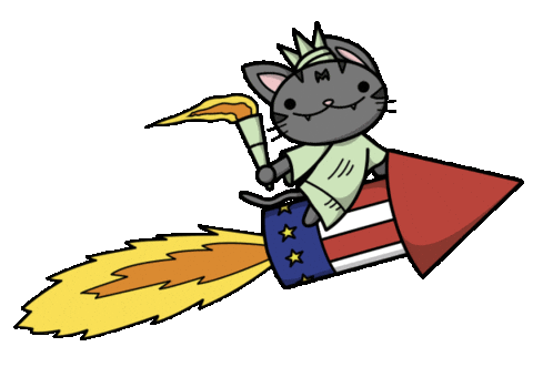Celebrate United States Sticker by Tutimon