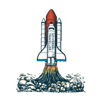 Ut To The Moon Sticker by Universal Traveller