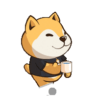 Dog Coffee Sticker by BigBrains
