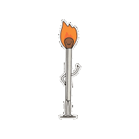milkyprints fire match Sticker