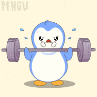 Working Out No Pain No Gain GIF by Pudgy Penguins
