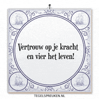 Wijsheid Geluk GIF by Tegelspreuken.nl