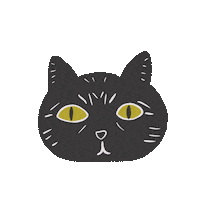 Black Cat Kitty Sticker