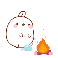 Happy Time Smile Sticker by Molang