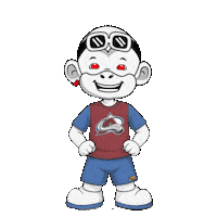 Colorado Avalanche White Monkey Sticker by Zhot