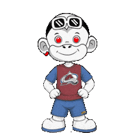 Colorado Avalanche White Monkey Sticker by Zhot