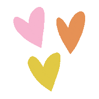 majafaber heart pink green yellow Sticker