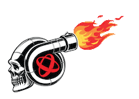 Superloop fire car bike race Sticker