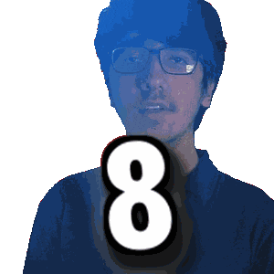 Number Eight Sticker