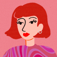 federicaponzdeleon girl illustration avatar blink GIF