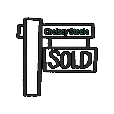 ChelseySteeleRealtyTeam giphygifmaker sold sign chelsey steele csrtsold Sticker