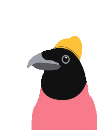 MyGastown happy art cool bird Sticker