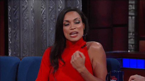 rosario dawson GIF by The Late Show With Stephen Colbert