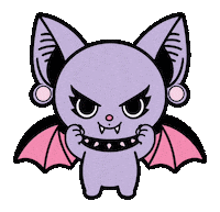 Bat Girl Goth Sticker by Discraft