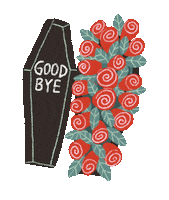 Good Bye Flower Sticker