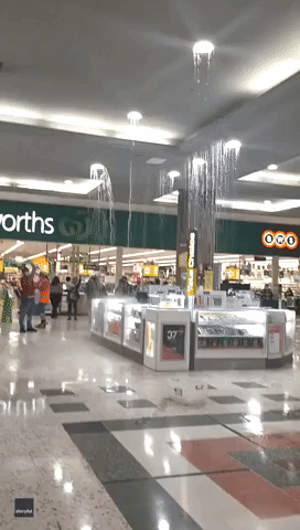 Mall in Sydney Suburb Evacuated After Heavy Rain Causes Ceiling Collapse
