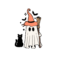 Cute Ghost Sticker by ZauberMerch