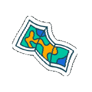 Bookaway_Travel map bookaway Sticker