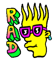 Bart Simpson 90S Sticker by Russell Taysom