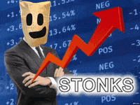 paperbaginvest stonks stock market paper bag pbi GIF