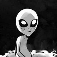 scisarhan reaction meme bye alien GIF