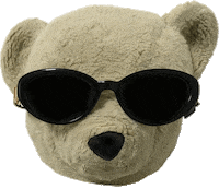 gomtong money bear flex sunglass Sticker