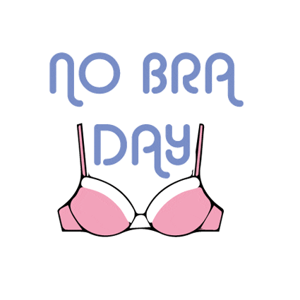 andychm giphyupload day bra nobra Sticker