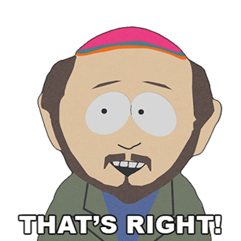 Gerald Broflovski Thats Right Sticker by South Park