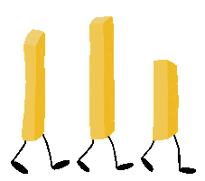 French Fries Fun Sticker by Daniela Nachtigall