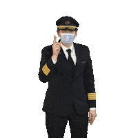 flyuia covid19 pilot facemask aviation Sticker